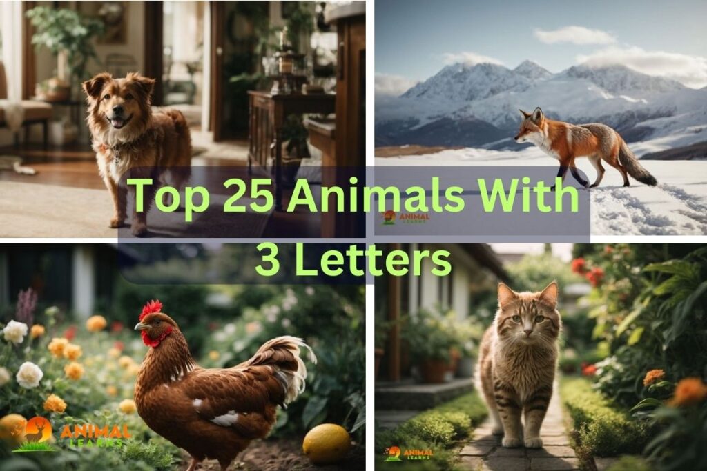 Top 25 Animals With 3 Letters